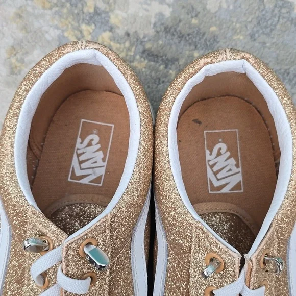 Vans Juniors Glitter Gold Old Skool Sneakers - Picture 5 of 11